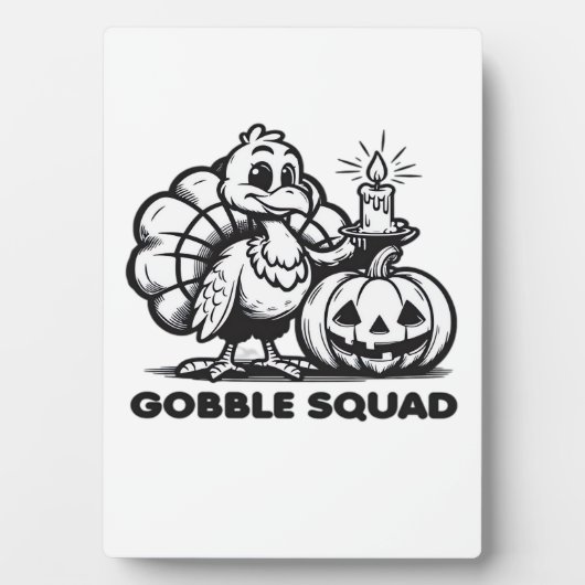 Gobble Squad  Funny Thanksgiving Turkey Design  Fa Fotoplaat (voorkant)