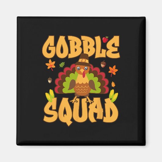Gobble Squad Kalkoen Design - Gobble Squad  Magneet (Voorkant)