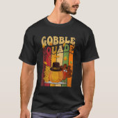 Gobble Squad Pompoen Blad Thanksgiving Dag Mannen  T-shirt (Voorkant)