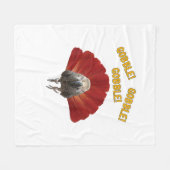 Gobble! Thanksgiving Afrikaanse grijze papegaai Fleece Deken (Voorkant (Horizontaal))