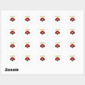 Gobble! Thanksgiving Afrikaanse grijze papegaai Ronde Sticker (Vel)