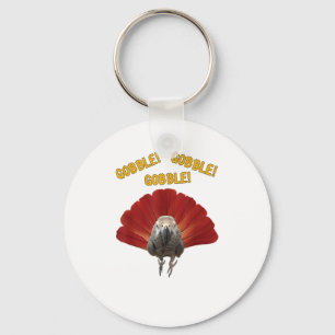 Gobble! Thanksgiving Afrikaanse grijze papegaai Sleutelhanger
