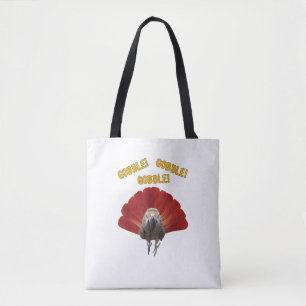 Gobble! Thanksgiving Afrikaanse grijze papegaai Tote Bag