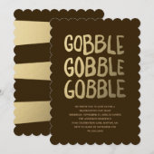 Gobble | Thanksgiving binnenuitnodiging Kaart (Voorkant / Achterkant)