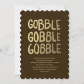 Gobble | Thanksgiving binnenuitnodiging Kaart (Voorkant)