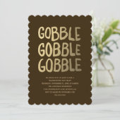 Gobble | Thanksgiving binnenuitnodiging Kaart (Staand voorkant)