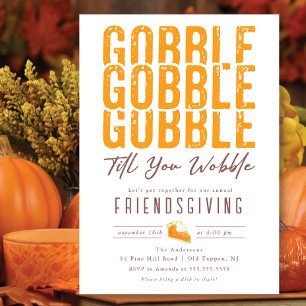 Gobble Thanksgiving Friendsgiving Kaart