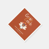 Gobble Thanksgiving Party Napkins Servet (Hoek)