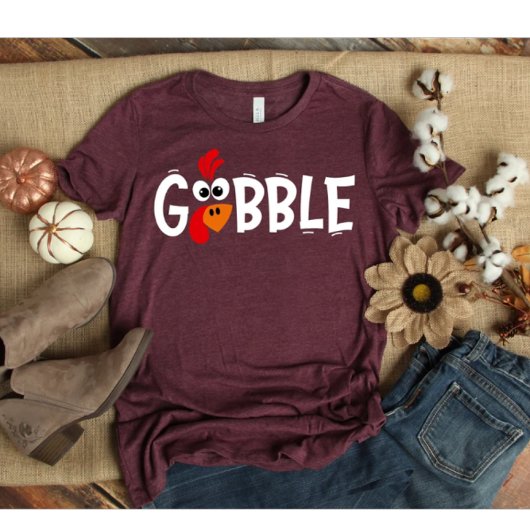 Gobble Thanksgiving Shirt, grappige Thanksgiving T-shirt