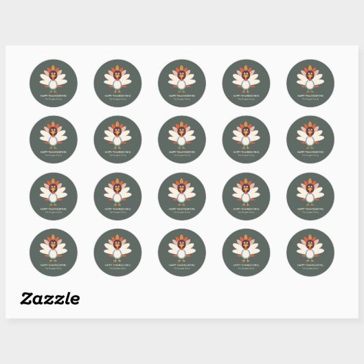 Gobble Thanksgiving Sticker Envelope Seal (Vel)