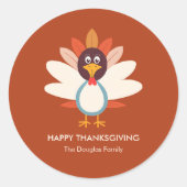 Gobble Thanksgiving Sticker Envelope Seal (Voorkant)