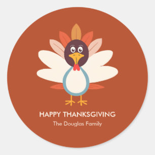 Gobble Thanksgiving Sticker Envelope Seal