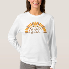 Gobble Thanksgiving T-shirt met lange mouwen