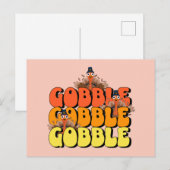 Gobble Thanksgiving Turkey Briefkaart (Voorkant / Achterkant)