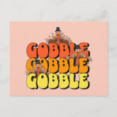Gobble Thanksgiving Turkey Briefkaart (Voorkant)