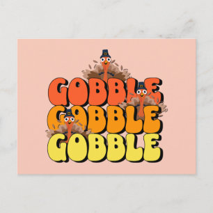 Gobble Thanksgiving Turkey Briefkaart