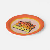 Gobble Thanksgiving Turkey Papieren Bordje (Gekanteld)