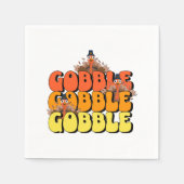 Gobble Thanksgiving Turkey Servet (Voorkant)