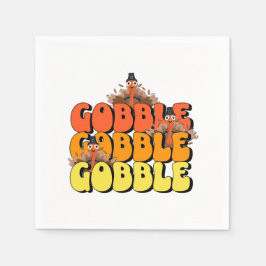 Gobble Thanksgiving Turkey Servet