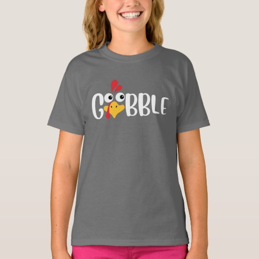 Gobble Thanksgiving Turkey T-shirt (Voorkant)