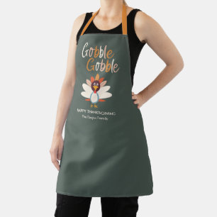 Gobble Thanksgiving Turkije Diner Schort