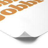 Gobble Thanksgiving Turkije Run Turkije Dag Poster (Hoek)