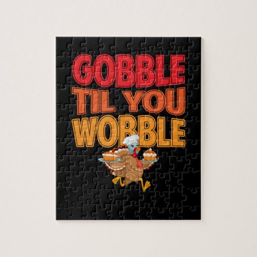 Gobble Til je wiebelt Thanksgiving dag Turkije Legpuzzel (Verticaal)