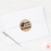 Gobble til je Wobble Funny Thanksgiving Ronde Sticker (Envelop)