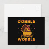 Gobble Til you Wobble Briefkaart (Voorkant / Achterkant)