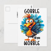 Gobble Til you Wobble Briefkaart (Voorkant / Achterkant)