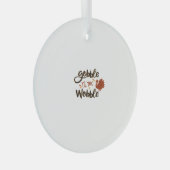 Gobble til you Wobble Funny Thanksgiving Day Turke Glas Ornament (Voorkant Rechts)