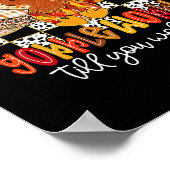 Gobble Til You Wobble Funny Thanksgiving Turkey Da Poster (Hoek)