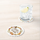 Gobble Til you Wobble Happy Thanksgiving Kartonnen Onderzetters (Insitu)