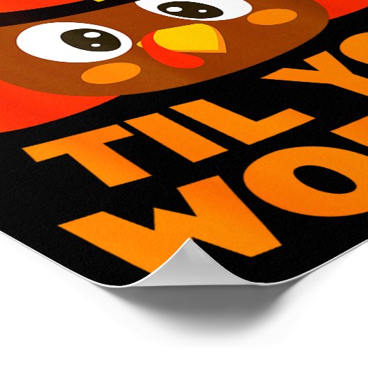 Gobble Til You Wobble Shirt Men Women Kids Thanksg Poster (Hoek)