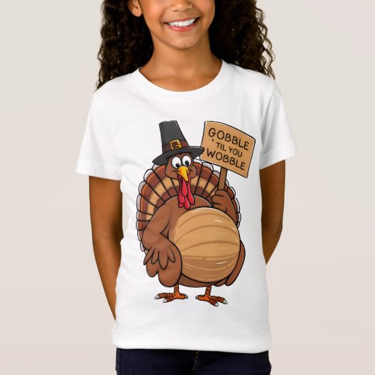 Gobble Til you Wobble T-shirt (Voorkant)