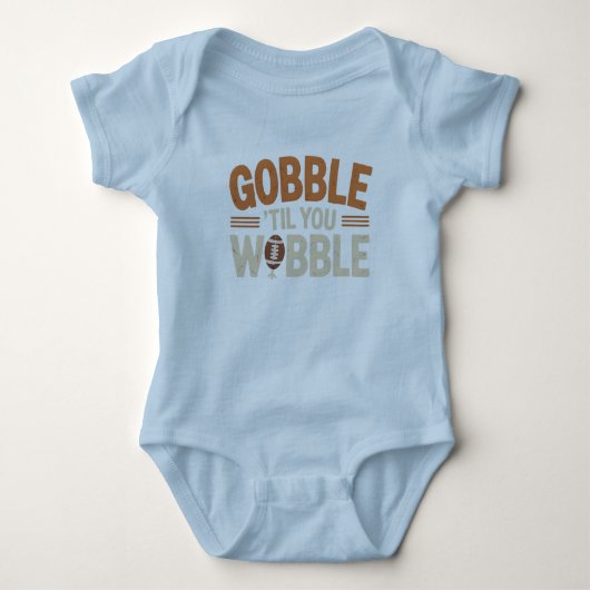 Gobble 'Til You Wobble - Thanksgiving Feast Romper (Voorkant)