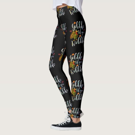 Gobble Til you Wobble Thanksgiving Rainbow Leggings (Links)