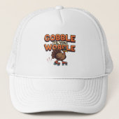 Gobble 'Til You Wobble Turkey on Roller Skates Trucker Pet (Voorkant)