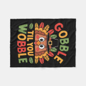 Gobble Til You Wobble Turkije Peuter Kinder Baby T Fleece Deken (Voorkant (Horizontaal))