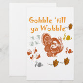 GOBBLE TILL YA WOBBLE PATTERN 2 BRIEFPAPIER (Voorkant / Achterkant)