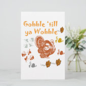 GOBBLE TILL YA WOBBLE PATTERN 2 BRIEFPAPIER (Staand voorkant)