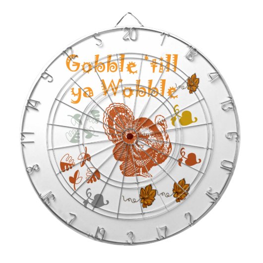 GOBBLE TILL YA WOBBLE PATTERN 2 DARTBORD (Voorkant)