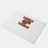 Gobble Till You Wobble - Grappig Turkije Cartoon C Deurmat (Schuin)