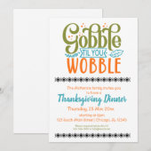 Gobble till you wobble kaart (Voorkant / Achterkant)