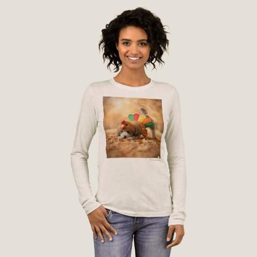 Gobble Till You Wobble - Thanksgiving Dog Mom Tee Tri-Blend Shirt (Voorkant)
