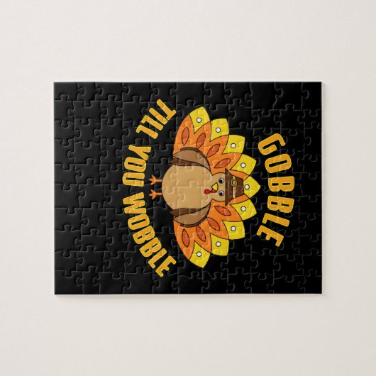 Gobble tot je de grappige Thanksgiving hebt gewonn Legpuzzel (Horizontaal)