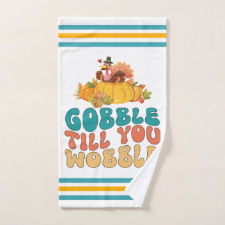 Gobble tot je de Thanksgiving van Turkije wiebelt Handdoek