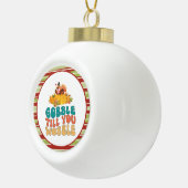 Gobble tot je de Thanksgiving van Turkije wiebelt Keramische Bal Ornament (Rechts)