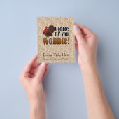 Gobble tot je Funny Thanksgiving Dinner wint Flyer (Hand)
