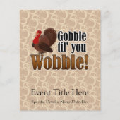Gobble tot je Funny Thanksgiving Dinner wint Flyer (Voorkant)